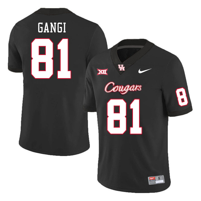 Men #81 Anthony Gangi Houston Cougars College Football Jerseys Stitched-Black